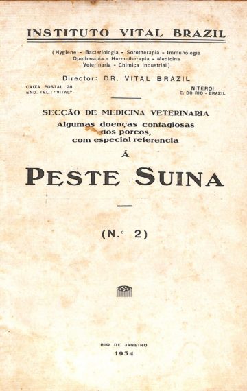 Algumas doenças contagiosas dos porcos, com especial referência à peste suína (1934)