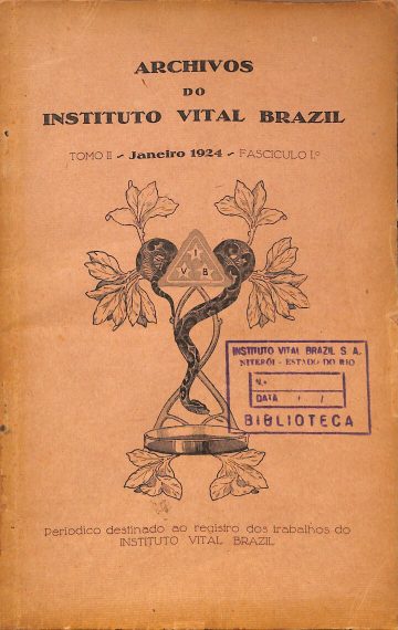 Archivos do Instituto Vital Brazil, Volume 2, Número 1, Publicado:1924