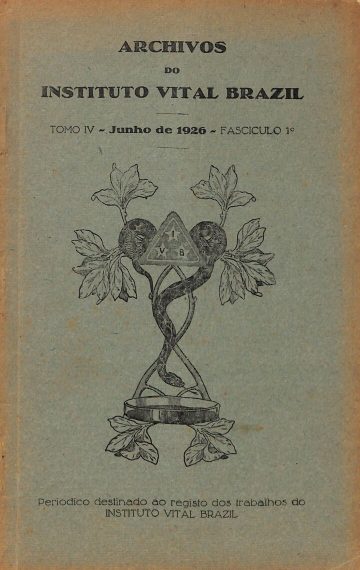 Archivos do Instituto Vital Brazil, Volume 4, Número 1, Publicado:1926