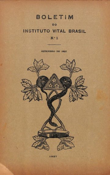 Boletim do Instituto Vital Brazil, Número 1, Publicado:1927