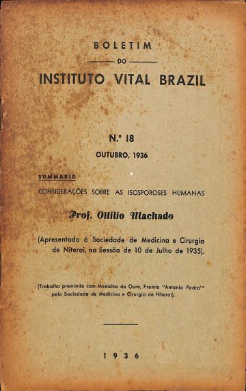 Boletim do Instituto Vital Brazil, Número 18, Publicado:1936
