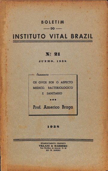 Boletim do Instituto Vital Brazil, Número 21, Publicado:1938