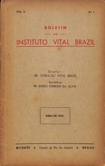 Boletim do Instituto Vital Brazil, Volume 5, Número 1, Publicado:1945
