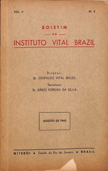 Boletim do Instituto Vital Brazil, Volume 5, Número 2, Publicado:1945