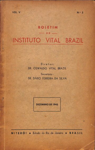 Boletim do Instituto Vital Brazil, Volume 5, Número 3, Publicado:1945