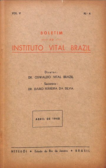 Boletim do Instituto Vital Brazil, Volume 5, Número 4, Publicado:1948
