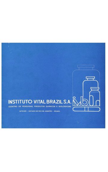 Instituto Vital Brazil S.A. – edição trilíngue (1979)